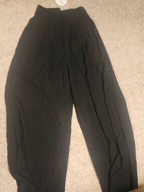Black High-Waist Wide Leg Pants Size Med by Anrabess